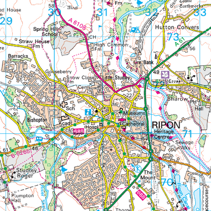 OS Landranger - 099 - Northallerton & Ripon, Pateley Bridge & Leyburn