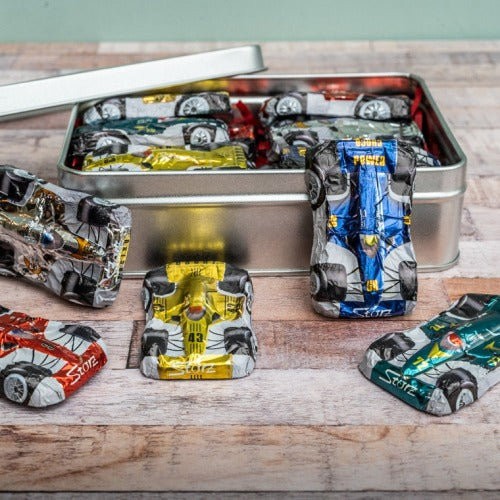 Gift Tin of Chocolate Formula 1 Cars