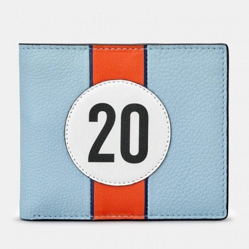 No 20 Blue Racing Stripe Wallet
