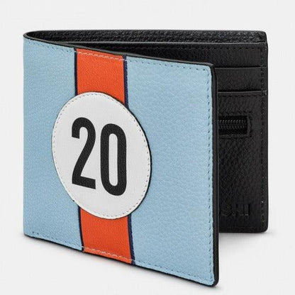 No 20 Blue Racing Stripe Wallet