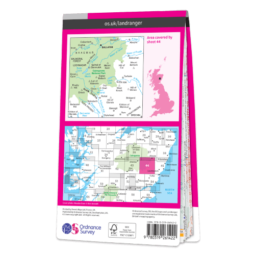 OS Landranger - 044 - Ballater, Glen Clova