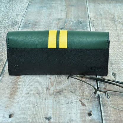 No 82 Green Racing Stripe Glasses Case