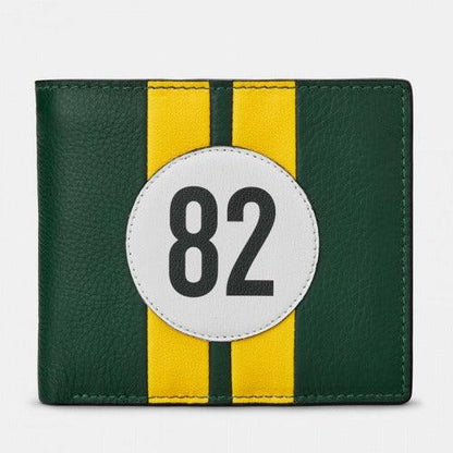 No 82 Green Racing Stripe Wallet